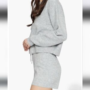 Lost + Wonder Early Night Top And Bottom Lounge Set In Size M/L Heather Grey